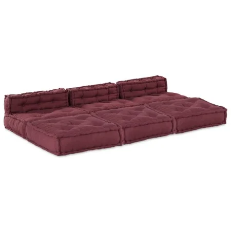 Pouffes Modulares 4 pcs Tela Burdeos | Foro24.es | Tu tienda online para hogar, jardín y más Foro24.es