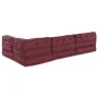 Pouffes Modulares 4 pcs Tela Burdeos | Foro24.es | Tu tienda online para hogar, jardín y más Foro24.es