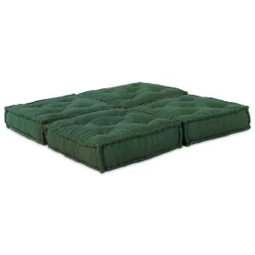 Pouffes Modulares 2 pcs Verde Tela