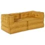 Pouffes modulares 2 pcs Amarillo Tela | Foro24.es | Tu tienda online para hogar, jardín y más Foro24.es