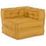 Pouffes modulares 2 pcs Amarillo Tela | Foro24.es | Tu tienda online para hogar, jardín y más Foro24.es