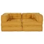 Pouffes modulares 2 pcs Amarillo Tela | Foro24.es | Tu tienda online para hogar, jardín y más Foro24.es