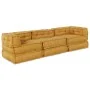 Pufs Modulares 3 pcs de Tela Amarilla | Foro24.es | Tu tienda online para hogar, jardín y más Foro24.es