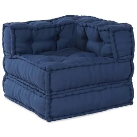 Poufs Modulares de 3 piezas en Tela Índigo