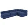 Poufs Módulares - Set de 4 en Tela Índigo | Foro24.es | Tu tienda online para hogar, jardín y más Foro24.es