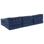 Poufs Modulares 4 piezas en Tela Índigo | Foro24.es | Tu tienda online para hogar, jardín y más Foro24.es