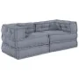 Pouffes Modulares 2 pcs Tela Gris | Foro24.es | Tu tienda online para hogar, jardín y más Foro24.es