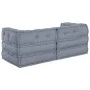 Pouffes Modulares 2 pcs Tela Gris | Foro24.es | Tu tienda online para hogar, jardín y más Foro24.es