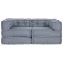 Pouffes Modulares 2 pcs Tela Gris | Foro24.es | Tu tienda online para hogar, jardín y más Foro24.es