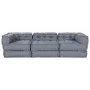 Sofá modular de 3 plazas convertible en tela gris | Foro24.es | Tu tienda online para hogar, jardín y más Foro24.es