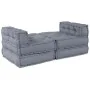 Sofá Modular Convertible de 4 Plazas en Tela Gris | Foro24.es | Tu tienda online para hogar, jardín y más Foro24.es