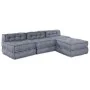 Sofá Modular Convertible de 4 Plazas en Tela Gris | Foro24.es | Tu tienda online para hogar, jardín y más Foro24.es