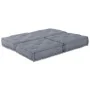 Pouffe Modular Sofá de 2 Plazas Convertible en Tela Gris | Foro24.es | Tu tienda online para hogar, jardín y más Foro24.es