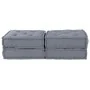 Pouffe Modular Sofá de 2 Plazas Convertible en Tela Gris | Foro24.es | Tu tienda online para hogar, jardín y más Foro24.es