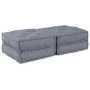 Pouffe Modular Sofá de 2 Plazas Convertible en Tela Gris | Foro24.es | Tu tienda online para hogar, jardín y más Foro24.es