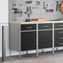 Gabinete de trabajo 2 pcs Negro y Gris de Madera Ingenierada y Acero de , Mesas de trabajo - Ref: Foro24-3321360, Precio: 248...