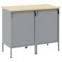 Gabinete de trabajo 2 pcs Rojo y Gris Madera Elaborada y Acero von , Arbeitstische - Ref: Foro24-3321363, Preis: 300,41 €, Ra...