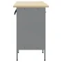 Gabinete de trabajo 3 piezas Negro y Gris de Madera y Acero de , Mesas de trabajo - Ref: Foro24-3321366, Precio: 377,45 €, De...