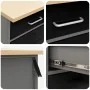 Gabinete de trabajo 3 piezas Negro y Gris de Madera y Acero de , Mesas de trabajo - Ref: Foro24-3321366, Precio: 377,45 €, De...