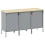 Gabinete de Trabajo 3 piezas Rojo y Gris de Madera y Acero de , Mesas de trabajo - Ref: Foro24-3321367, Precio: 343,94 €, Des...