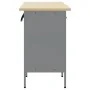 Gabinete de Trabajo 3 piezas Rojo y Gris de Madera y Acero de , Mesas de trabajo - Ref: Foro24-3321367, Precio: 343,94 €, Des...