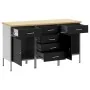 Set de Gabinetes de Trabajo de 3 Piezas en Negro y Gris de Madera Compuesta y Acero von , Arbeitstische - Ref: Foro24-3321370...