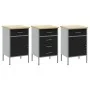Set de Gabinetes de Trabajo de 3 Piezas en Negro y Gris de Madera Compuesta y Acero von , Arbeitstische - Ref: Foro24-3321370...