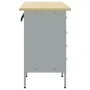 Conjunto de 3 piezas: gabinete y mesa de trabajo en rojo, de madera engineered y acero | Foro24.es | Tu tienda online para hogar, jardín y más Foro24.es