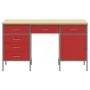 Conjunto de mesa y gabinete de trabajo de 3 piezas en rojo, hecho de madera compuesta y acero de , Mesas de trabajo - Ref: Fo...