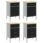 Conjunto de Armario de Trabajo de 4 Piezas Negro y Gris de Madera de Ingeniería y Acero von , Arbeitstische - Ref: Foro24-332...