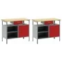 Set de Banco de Trabajo de 2 Piezas de Rojo Acero by , Work tables - Ref: Foro24-3321389, Price: 352,15 €, Discount: %