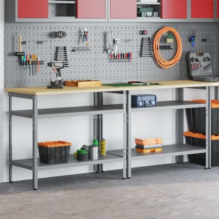 Conjunto de Banco de Trabajo de 2 Piezas , Acero Gris by , Work tables - Ref: Foro24-3321390, Price: 206,60 €, Discount: %