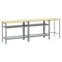 Conjunto de Banco de Trabajo de 3 Piezas Gris Acero by , Work tables - Ref: Foro24-3321391, Price: 267,13 €, Discount: %