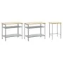 Conjunto de Banco de Trabajo de 3 Piezas Gris Acero by , Work tables - Ref: Foro24-3321391, Price: 267,13 €, Discount: %