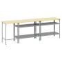 Conjunto de Banco de Trabajo de 3 Piezas Gris Acero by , Work tables - Ref: Foro24-3321391, Price: 267,13 €, Discount: %