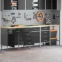 Set de mueble de trabajo y mesa de esquina de 5 piezas negra de madera | Foro24.es | Tu tienda online para hogar, jardín y más Foro24.es