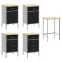 Set de mueble de trabajo y mesa de esquina de 5 piezas negra de madera | Foro24.es | Tu tienda online para hogar, jardín y más Foro24.es