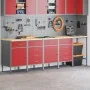 Set de Gabinete de Trabajo y Mesa de Esquina de 5 Piezas Rojo de Madera Ingenierizada | Foro24.es | Tu tienda online para hogar, jardín y más Foro24.es