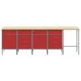 Set de Gabinete de Trabajo y Mesa de Esquina de 5 Piezas Rojo de Madera Ingenierizada | Foro24.es | Tu tienda online para hogar, jardín y más Foro24.es