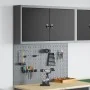 Conjunto de gabinete de herramientas y panel perforado de 3 piezas montado en la pared de metal negro | Foro24.es | Tu tienda online para hogar, jardín y más Foro24.es