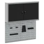Conjunto de gabinete de herramientas y panel perforado de 3 piezas montado en la pared de metal negro | Foro24.es | Tu tienda online para hogar, jardín y más Foro24.es