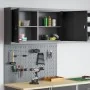 Conjunto de gabinete de herramientas y panel perforado de 3 piezas montado en la pared de metal negro | Foro24.es | Tu tienda online para hogar, jardín y más Foro24.es