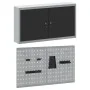 Conjunto de gabinete de herramientas y panel perforado de 3 piezas montado en la pared de metal negro | Foro24.es | Tu tienda online para hogar, jardín y más Foro24.es