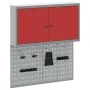 Conjunto de Gabinete de Herramientas y Panel Perforado de 3 Piezas Montado en la Pared Rojo de Metal | Foro24.es | Tu tienda online para hogar, jardín y más Foro24.es