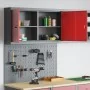 Conjunto de Gabinete de Herramientas y Panel Perforado de 3 Piezas Montado en la Pared Rojo de Metal | Foro24.es | Tu tienda online para hogar, jardín y más Foro24.es