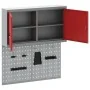 Conjunto de Gabinete de Herramientas y Panel Perforado de 3 Piezas Montado en la Pared Rojo de Metal | Foro24.es | Tu tienda online para hogar, jardín y más Foro24.es