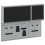 Set de Armario de Herramientas y Panel de Clavos de 5 Piezas Montado en la Pared Negro Metal de , Organización y almacenamien...