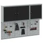 Set de Armario de Herramientas y Panel de Clavos de 5 Piezas Montado en la Pared Negro Metal de , Organización y almacenamien...
