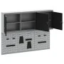 Set de Armario de Herramientas y Panel de Clavos de 5 Piezas Montado en la Pared Negro Metal de , Organización y almacenamien...