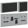 Set de Armario de Herramientas y Panel de Clavos de 5 Piezas Montado en la Pared Negro Metal de , Organización y almacenamien...